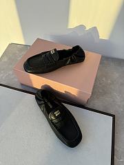 Colestore Miu Miu Nappa Leather Loafers With Ruffles Black  - 2