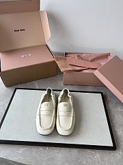 Colestore Miu Miu Nappa Leather Loafers With Ruffles White - 1