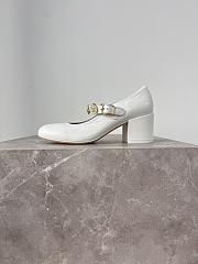 Colestore Chanel Mary Jane Heels White - 6