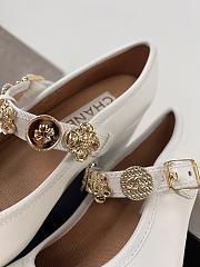 Colestore Chanel Mary Jane Heels White - 5
