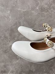 Colestore Chanel Mary Jane Heels White - 3