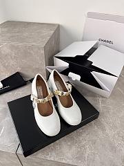 Colestore Chanel Mary Jane Heels White - 4