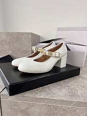 Colestore Chanel Mary Jane Heels White - 2