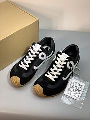 Colestore Loewe Women's Ballet Runner 2.0 Sneakers Black White - 1