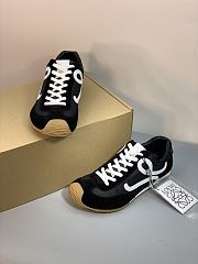 Colestore Loewe Women's Ballet Runner 2.0 Sneakers Black White - 4