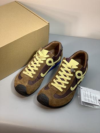 Colestore Loewe Women's Ballet Runner 2.0 Sneakers Brown Yellow