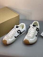 Colestore Loewe Women's Ballet Runner 2.0 Sneakers White Black - 5