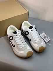 Colestore Loewe Women's Ballet Runner 2.0 Sneakers White Black - 3