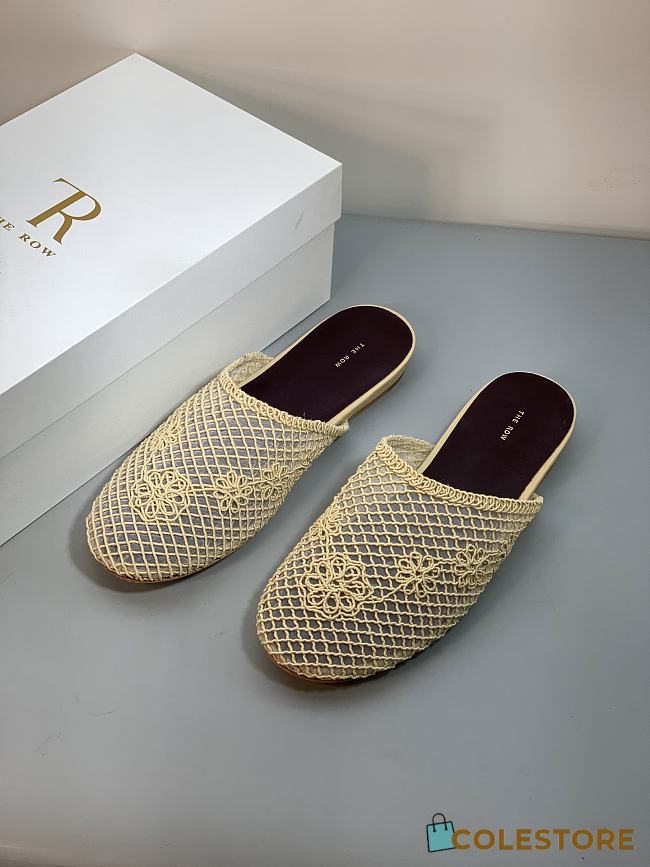 Colestore The Row Roman Weave Slides Beige  - 1