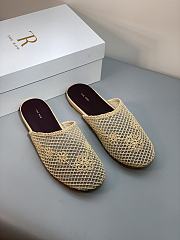 Colestore The Row Roman Weave Slides Beige  - 4