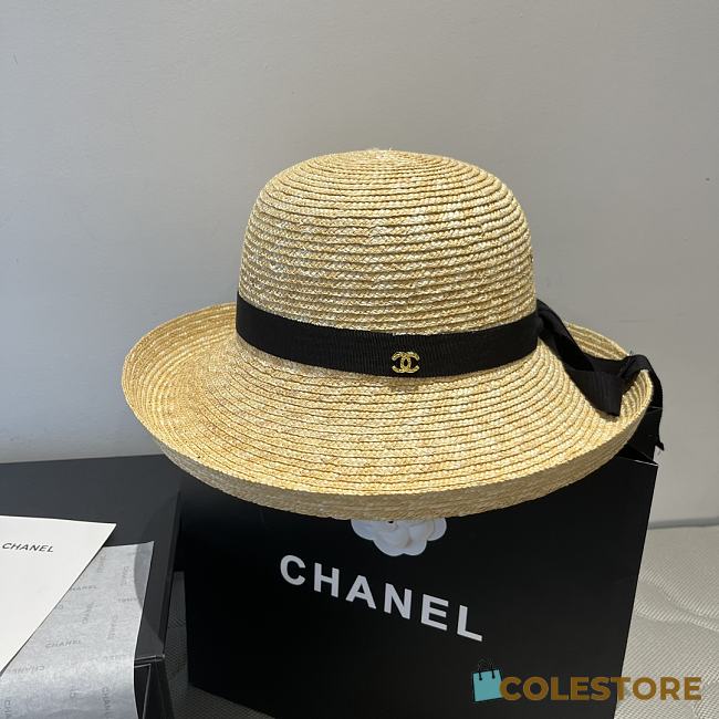 Colestore Chanel Brown Straw Hat - 1
