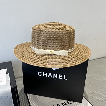 Colestore Chanel Flat-top Fedora Brown/Black  