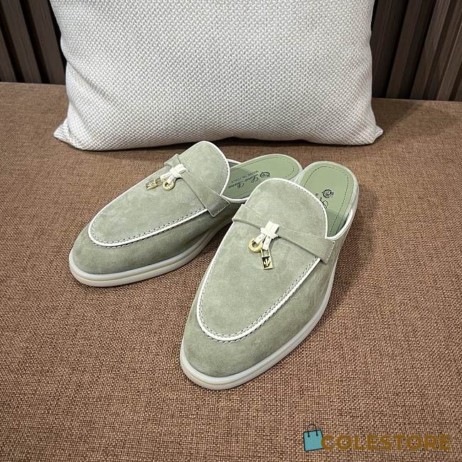 Colestore Loro Piana Charms Walk Babouche Loafer Dried Taragon - 1