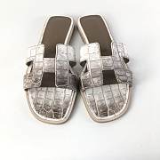 Colestore Hermes Oran Crocodile Sandals  - 5