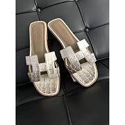 Colestore Hermes Oran Crocodile Sandals  - 4