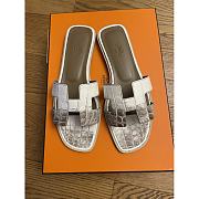 Colestore Hermes Oran Crocodile Sandals  - 2