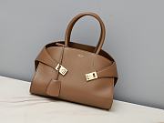Colestore Ferragamo Medium Hug Tote Bag Brown 31.5x19x22cm - 1