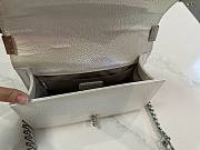 Colestore Chanel Leboy Crystals White in Leather 25x15x9cm - 5