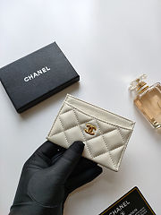 Colestore Chanel Classic Card Holder White 7.5×11.2×0.5cm - 4