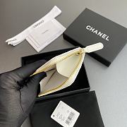 Colestore Chanel Zipped coin wallet White 11.5×7.5×1.5cm - 2