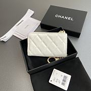 Colestore Chanel Zipped coin wallet White 11.5×7.5×1.5cm - 4