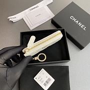 Colestore Chanel Zipped coin wallet White 11.5×7.5×1.5cm - 5