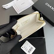 Colestore Chanel Zipped coin wallet White 11.5×7.5×1.5cm - 6