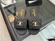 Colestore Chanel Black CC logo Turnlock Mules Slides Sandals - 1