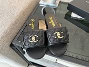 Colestore Chanel Black CC logo Turnlock Mules Slides Sandals - 5