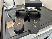Colestore Chanel Black CC logo Turnlock Mules Slides Sandals - 4