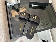 Colestore Chanel Black CC logo Turnlock Mules Slides Sandals - 3