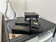 Colestore Chanel Black CC logo Turnlock Mules Slides Sandals - 2