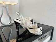Colestore Chanel Interlocking CC Logo Bow Heels White  - 6