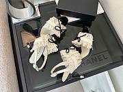 Colestore Chanel Interlocking CC Logo Bow Heels White  - 3