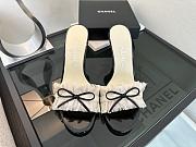 Colestore Chanel CC Ruffled Bow Heels White - 3