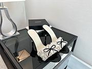 Colestore Chanel CC Ruffled Bow Heels White - 4