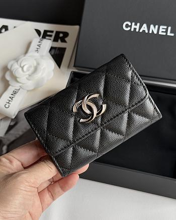 Colestore Chanel Card Holder Black 8.5x11.2cm