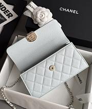 Colestore Chanel 25S Cross Handle Kelly Chain Bag Light Green 18x10x4.5cm - 2