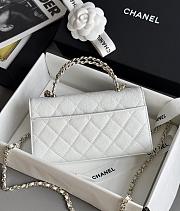 Colestore Chanel 25S Cross Handle Kelly Chain Bag White 18x10x4.5cm - 4