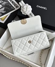 Colestore Chanel 25S Cross Handle Kelly Chain Bag White 18x10x4.5cm - 2