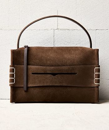 Colestore JW Anderson Leather Loafer shoulder Bag Brown 47x28.5x15cm