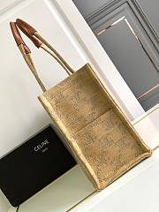 Colestore Celine Tote Cabas Thais In Raffia Effect Textile With Triomphe Jacquard 41×28×17cm - 5