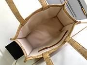 Colestore Celine Tote Cabas Thais In Raffia Effect Textile With Triomphe Jacquard 41×28×17cm - 2