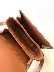 Colestore Celine Teen Triomphe Bag In Textile And Calfskin Leather 22X16.5X7cm - 5