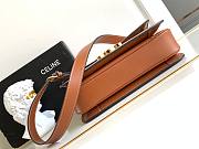 Colestore Celine Teen Triomphe Bag In Textile And Calfskin Leather 22X16.5X7cm - 4