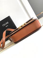 Colestore Celine Teen Triomphe Bag In Textile And Calfskin Leather 18.5X 14 X 6cm - 6