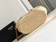 Colestore Celine Classic Panier Small Braided Triomphe In Raffia And Calfskin 36x21.5x13cm - 6