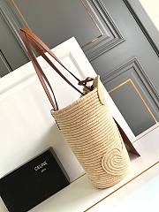 Colestore Celine Classic Panier Braided Triomphe In Raffia And Calfskin 47 X 30.5 X 15cm - 5