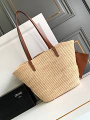 Colestore Celine Classic Panier Braided Triomphe In Raffia And Calfskin 47 X 30.5 X 15cm - 3