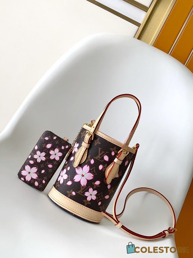 Colestore Louis Vuitton Nano Bucket Cherry Blossom 13.0 x 17.0 x 9.0 CM - 1